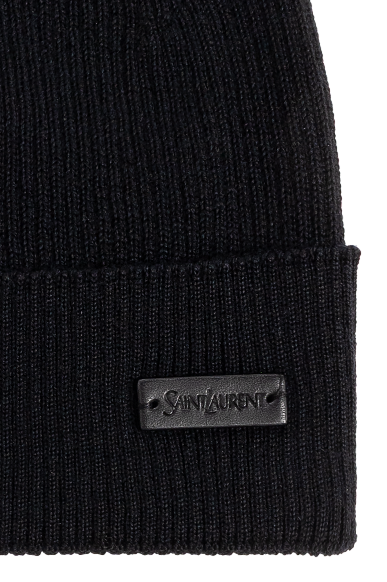 Saint Laurent Wool beanie with logo patch | Women's | Vitkac